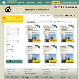 Вебсайты: Шаблон для сайта объявлений по недвижимости